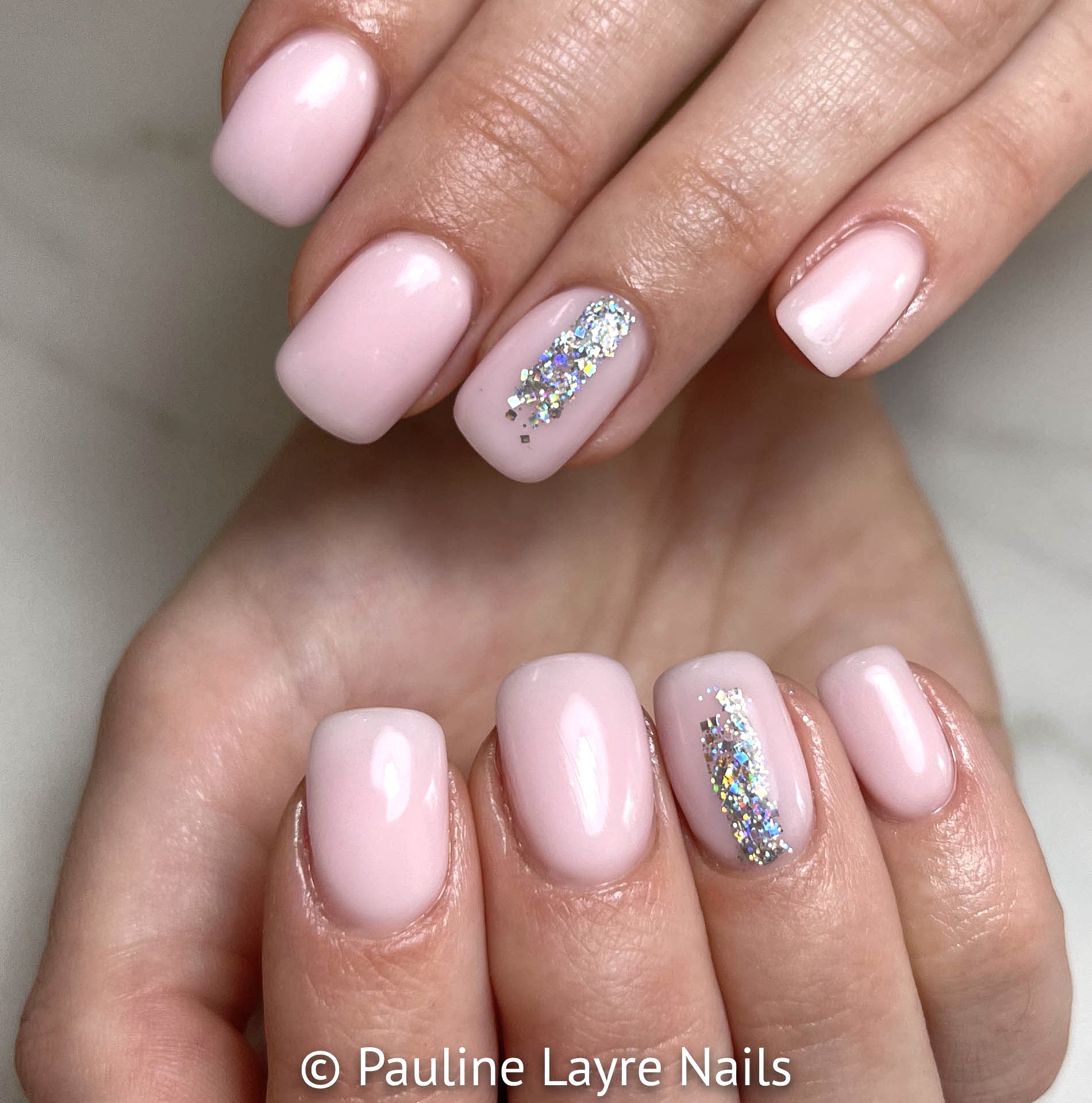 ongles gel nice paillettes